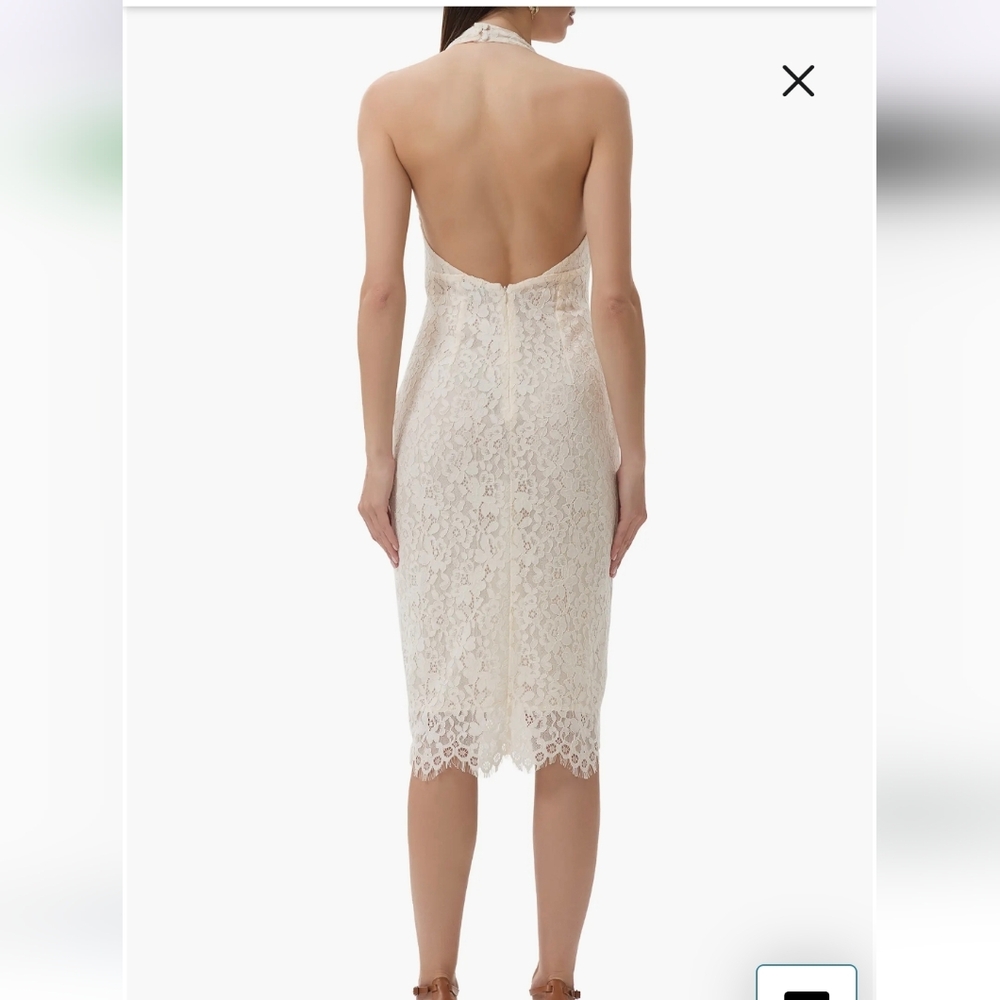 AFRM Ivory Lace Backless Dress - Picture 2 of 8